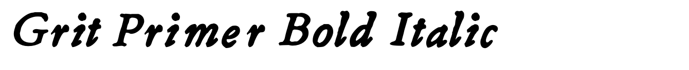 Grit Primer Bold Italic